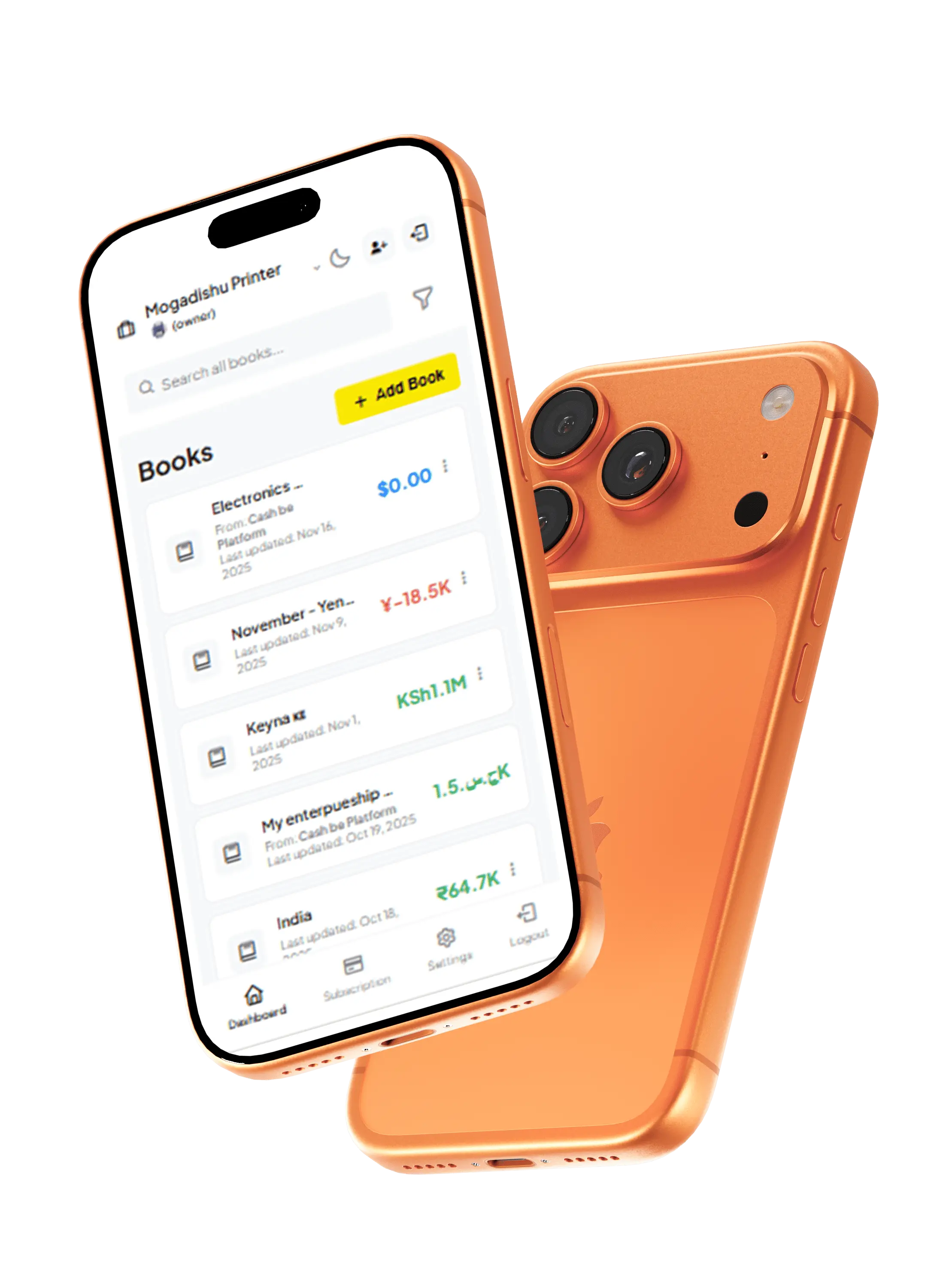Cashbe mobile app mockup